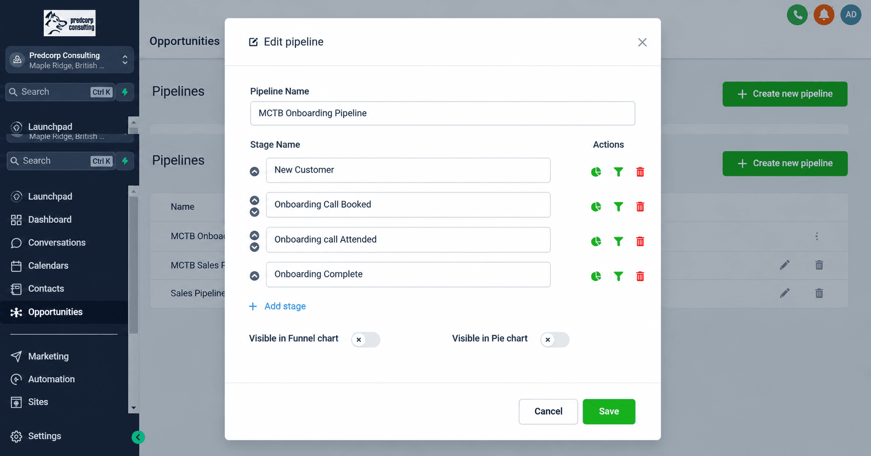 Connected CRM infrastructure
